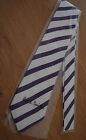 Paul Smith Violet Cravate " Mainline " 10mm Rayure Classique Fabriqué En Italie