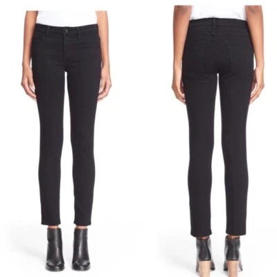 Helmut Lang Women's Ankle Zip Skinny Black Denim Moto Ankle Cropped Jeans Sz 26 - Image 1 of 4