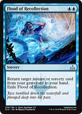 FLOOD OF RECOLLECTION ~mtg NM Rivals of Ixalan Unc x4