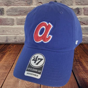 Gorra ajustable de limpieza para hombre Atlanta Braves 47Brand OSFM - Imagen 1 de 2