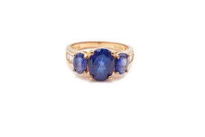Ross Simons Gold Plated Sterling Silver 925 Lab-Created Sapphire CZ Ring Size 8 - Picture 1 of 13