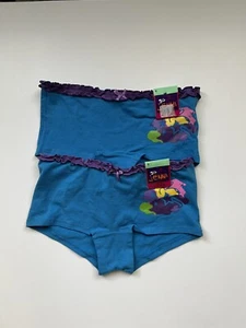 So Jenni Girl Size 8 Panties Blue w/ Purple Ruffle Trim NWT 2 Pairs - Picture 1 of 3