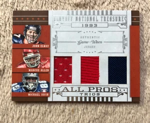 *2008 National Treasures All Pros Trios #1 John Elway/ Allen/ Irvin 20/25 Jsy - Picture 1 of 2