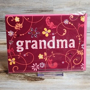 Papyrus Muttertagskarte Perlen WUNDERSCHÖNE BLUMEN Oma buchstabiert - Bild 1 von 2