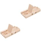  2 PCS Hamster Foraging Toy Wood Pet Supply Wooden Cage Compact