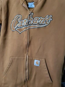 Carhartt Youth Jacket L14/16 Full Zip Embroidered Logo Hoodie Sweatshirt Kid Boy - Picture 1 of 5
