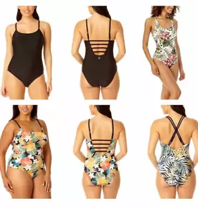 Hurley Women's One Piece Swimsuit UPF 50+ Stretch Fabric Removable Cups - Picture 1 of 26