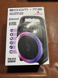 Max Power Bluetooth Portable Speaker with LED Lighting, Black, - Picture 1 of 5
