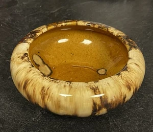 Early Brush McCoy Arts & Crafts Brown Onyx Drip Glaze #01 Squatty Bowl - Picture 1 of 4