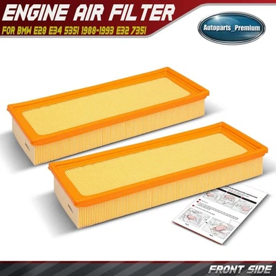 2x Engine Air Filter for BMW E28 E34 535i 1988-1993 E32 735i 735iL E24 635CSi - Image 1 of 4