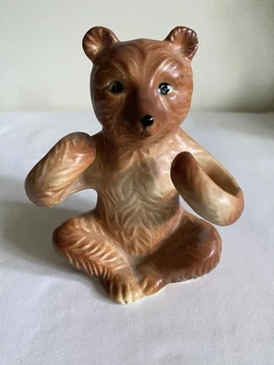 Soporte de cepillo de dientes vintage Victoria Ceramics Bear Teddybear hecho en Japón raro Foto 1 de 4
