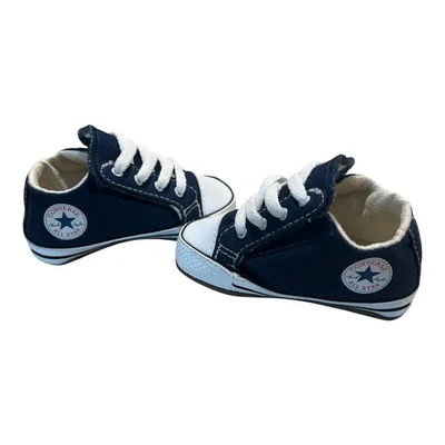 Converse Chuck Taylor All Star Navy Blue Infant Size 3 Crib Shoes EXCELLENT EUC - Image 1 of 4