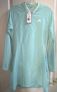 NEW Adidas Women’s SMALL Teal Blue Long Sleeve Golf Dress $100.00 - Picture 1 of 12