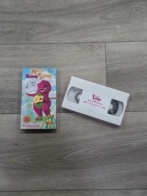 Barney - More Barney Songs VHS 1999 White Tape Never Seen On TV Cartoon - Image 1 of 4
