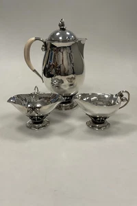 Georg Jensen Sterling Solv Stor Kaffeekande, sukkerskaal og flodekande No. 235 - Bild 1 von 5