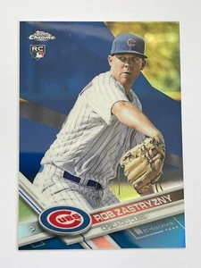 2017 Topps Chrome Cubs Rob Zastryzny Blue Refractor Rookie /150 #89 - Picture 1 of 2