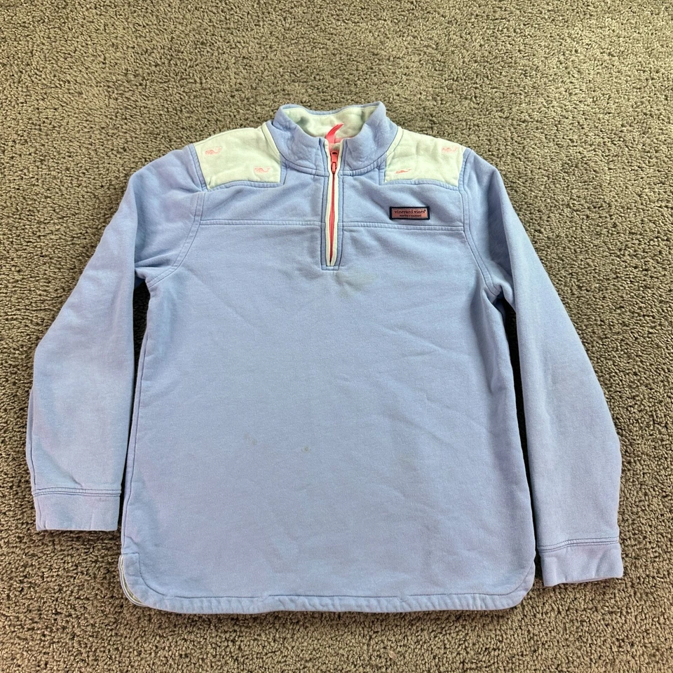 Camisa Pullover Oveja Vineyard Vines Niñas XL Azul Fiesta Ballena Colorblock LEER Foto 1 de 4