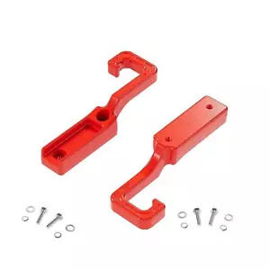 Pair Red Steel Tow Hooks Kit For Jeep Grand Cherokee WK2 2015-2023 2016 - Picture 1 of 14