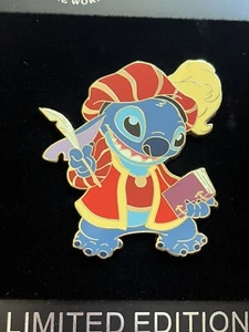 LE 135 Disney Shopping Stitch in Time Renaissance Shakespeare Quill RARE Pin - Picture 1 of 6