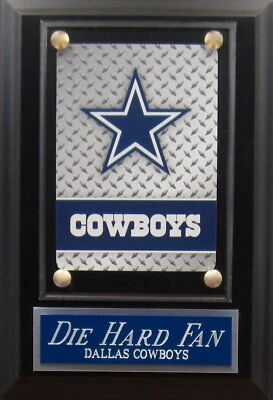 DIE HARD FAN DALLAS COWBOYS ESTRELLA LOGO TARJETA PLACA PARA TU HOMBRE CUEVA DECORACIÓN DE PARED Foto 1 de 4