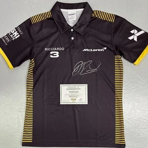DANIEL RICCIARDO Signed Shirt F1 McLaren 3 Team Buy Genuine COA - Picture 1 of 7