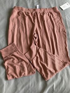 Athleta Wind Down Sleep Joggers Pajama Pants Waffle Knit Pink Women XL $54