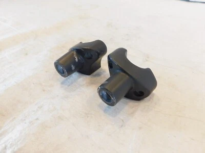 Harley Davidson Sportster 883 & 1200 & Dyna Black Handlebar Bar Riser Clamps - Image 1 of 4