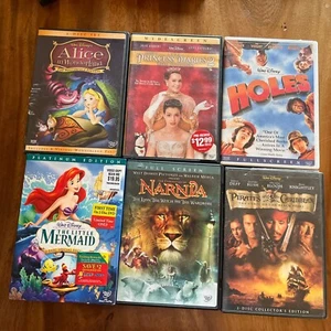 Lot 6 Platinum/Masterpiece Edition Disney DVD Little Mermaid Slipcover/Pirates/ - Picture 1 of 1