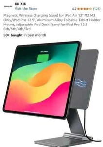 Kuxiu Magnetic Charging Stand For iPad Pro 12.9 Inch 3rd-6th Gen & Air 13 - Photo 1/4