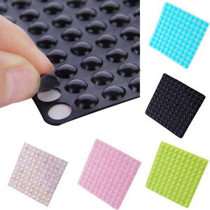SELF ADHESIVE Stick Silicone RUBBER FEET SMALL Clear Black On Pads Safe