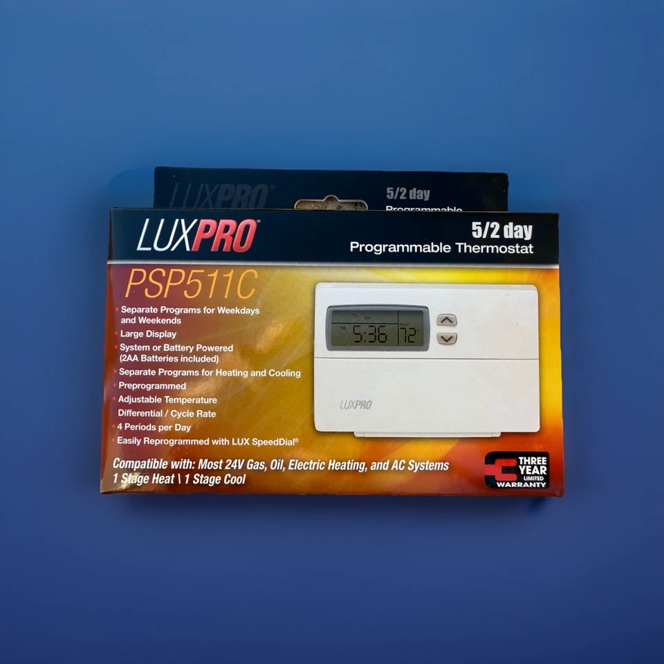 Luxpro P521u Programmable Heat Pump Thermostat