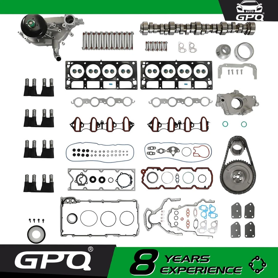 Sloppy Stage 2 Head Gasket Set w/Camshaft Oil Water Pump For GMC Chevy 5.3L V8 - Image 1 of 4