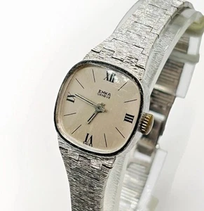 Vintage EMKA Swiss Watch 17 Jewels Mechanical 925 Solid Silver Rare - Picture 1 of 18
