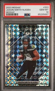 2023 Panini Mosaic Prizm Mosaic Jaxon Smith-Njigba #331 Rookie RC PSA 10 GEM MT - Picture 1 of 2