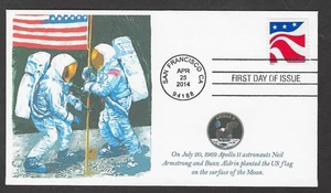 #4895 3 Star Flag - Apollo II Cachet FDC Coil Single - Picture 1 of 2
