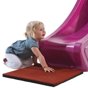 Fallschutzmatte ROT Spielplatz Matten Schaukel Schutz Gummimatte 50x50x2,5 cm - Bild 1 von 3