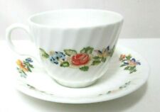 AYNSLEY Vintage Cottage Garden Tea Cup & Saucer England Fine Bone China floral