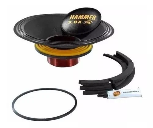 Repair Kit Eros Loudspeaker Woofer E-12 Hammer 7.2k 3600w Rms 4 Ohms 12 Inches