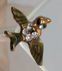Pin de solapa pequeño para pájaro con pedrería - Imagen 1 de 5