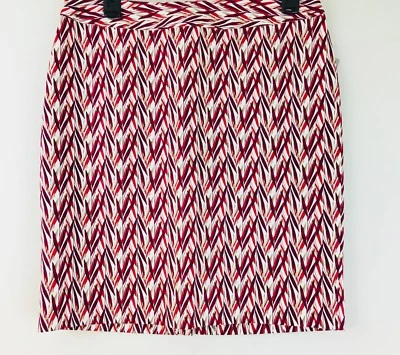 WORTHINGTON Mini Falda Lápiz Mujer’s Talla-4 Completamente Forrada Elastizada Roja Blanca NUEVA Foto 1 de 4