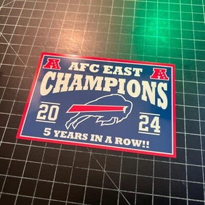 Buffalo Bills 2024 AFC EAST CHAMPIONS Aufkleber Sticker 5 in einer Reihe!! NFL - Bild 1 von 2