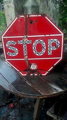 Very Old California Stop Sign Highway Division Of Public Works Great Logo • 199$
