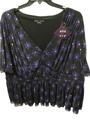 Ava and Viv Size 4X NWT Top - Image 1 of 4