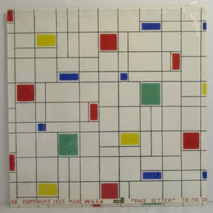 Cravatta cravatta confezione regalo geometrica 1 foglio ritmo setter vintage 1955 - Foto 1 di 6