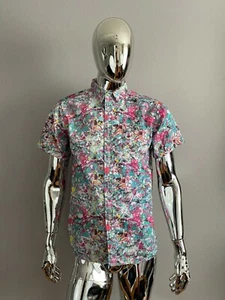 Civil Regime Men’s Multicolor Graphic Button Down Shirt Size M Retail $72 - Picture 1 of 4