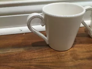 SUR LA TABLE Pearl Stoneware Coffee Mug(s) Raised Dot Distressed Portugal EXC - Picture 1 of 8
