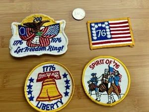 Vintage 1970s America Bicentennial Embroidered Patch USA Patriotic 1776-1976 NOS - Bild 1 von 6