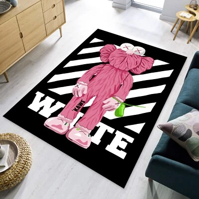 WARNA RUGS Off White Kaws Area Rug, Sneakerhead, Sneaker Room Carpet Mat, Hypebeast, Street