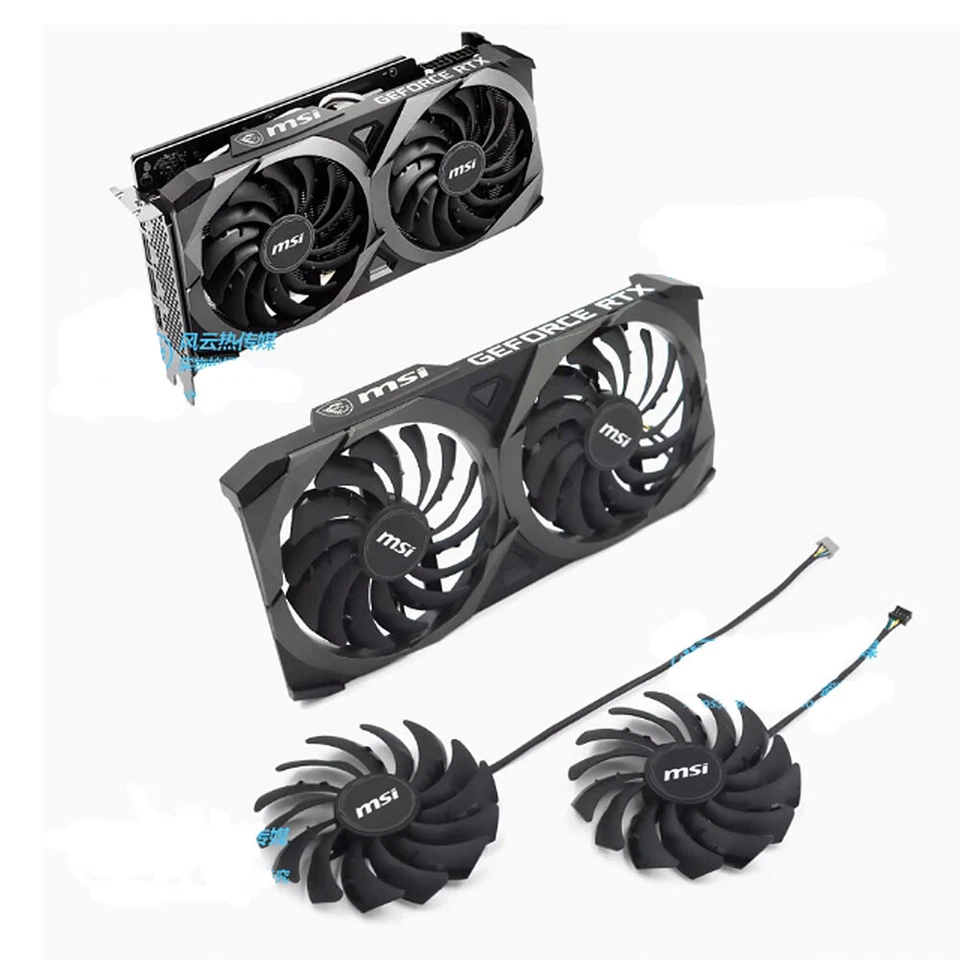 For MSI RTX3060 3060Ti 3070 VENTUS Graphics Card Fan PLD10010S12HH/PLD10010B12HH - Image 1 of 1