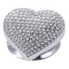 White Heart-Shaped Push Start Button Ring  for Most Car